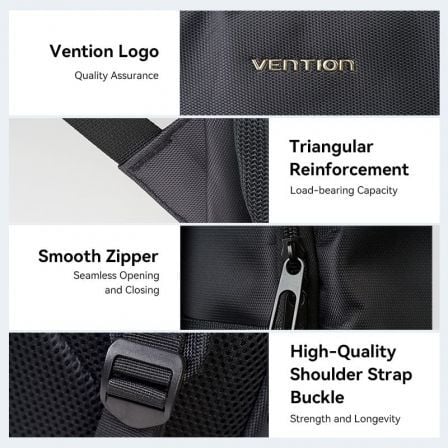 Vention Mochila Krmb0 para Portátiles hasta 15.6" 20L Negra Vention Mochila Krmb0 para Portátiles hasta 15.6" 20L Negra